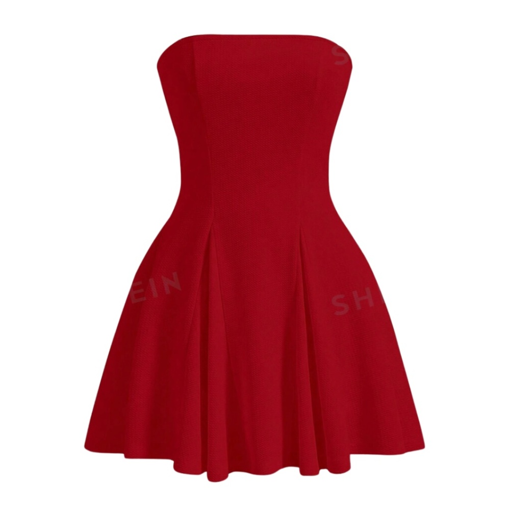 Red Strapless Dress